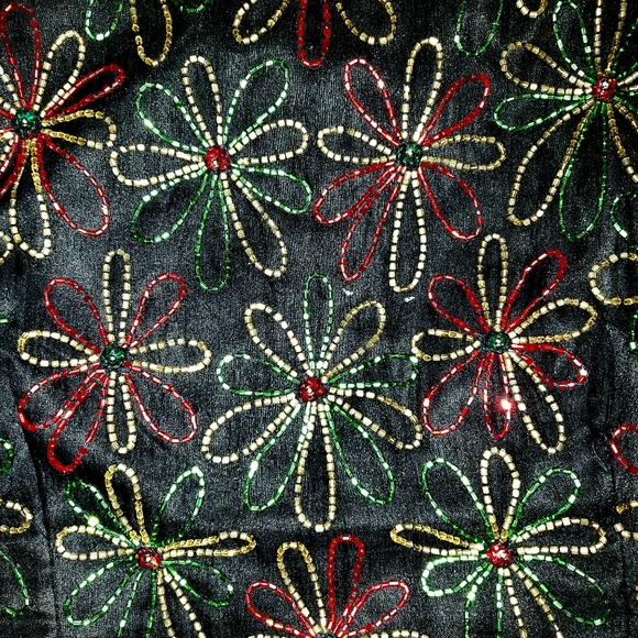 SALE Laurence Kazar Beaded top Black Holiday M - Picture 4 of 5